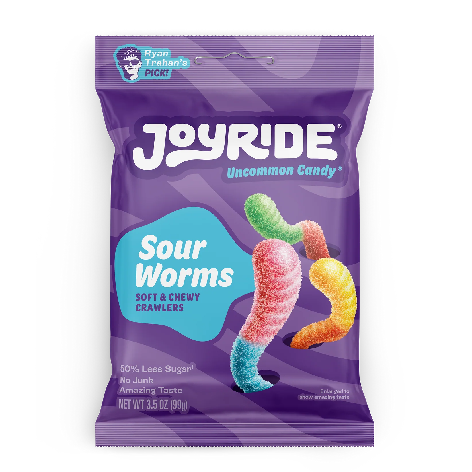 Joyride Low Sugar Sour Worm Crawlers Süßigkeiten 3,5 oz (99g) - (USA)